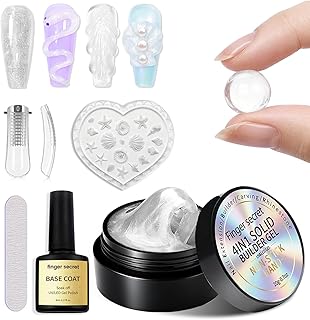 Kit de arte de uñas de gel 3D, color blanco p...