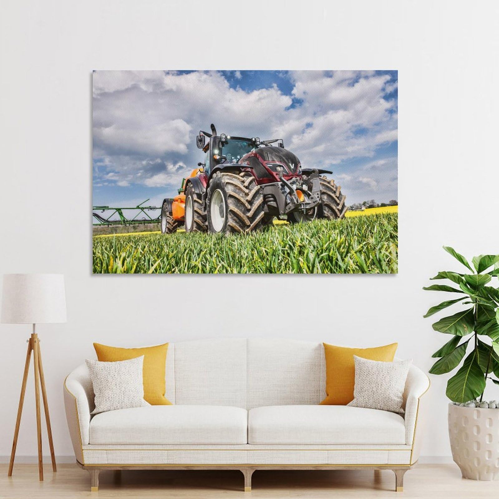 Junmoney Unframe-Style-18 Tractor With Sprayer Home Decor Wall Art 20X30inch(50X75cm), For Bedroom, Guest Room Or Reading Nook, Decorative Wall Art For Cosy Rooms
