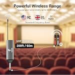 TONOR Dual Wireless Microphones, TW630, UHF Cordless Mic, 2 Handheld Metal Dyanmic Mic with Receiver, 200ft Range, Silver&Red