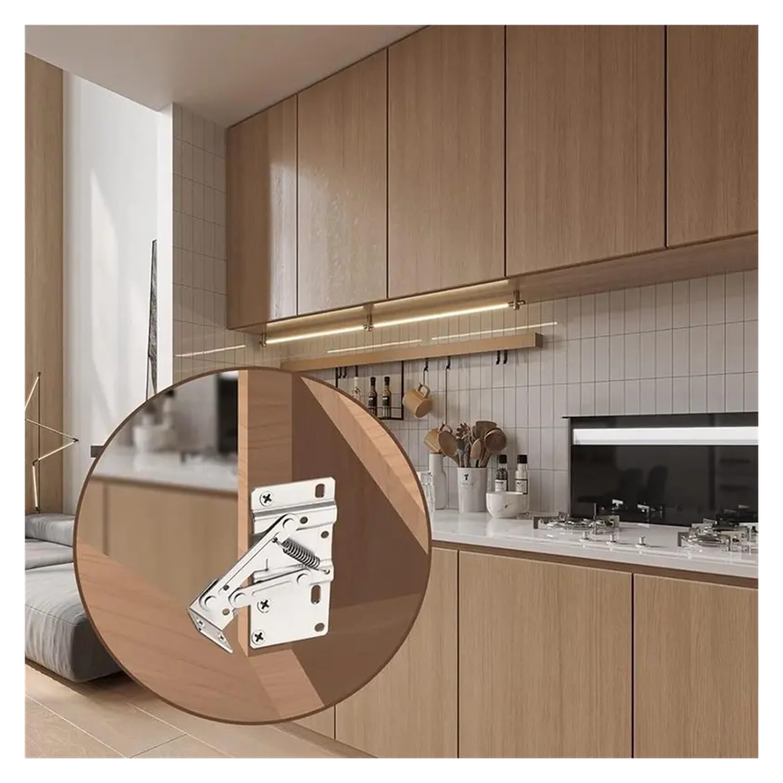 Bisagras de puerta con rodamiento de bolas de alta Tijera De Bisagra Con Punta For Fregadero Cocina O Organizador Gabinete Baño, 2 Uds