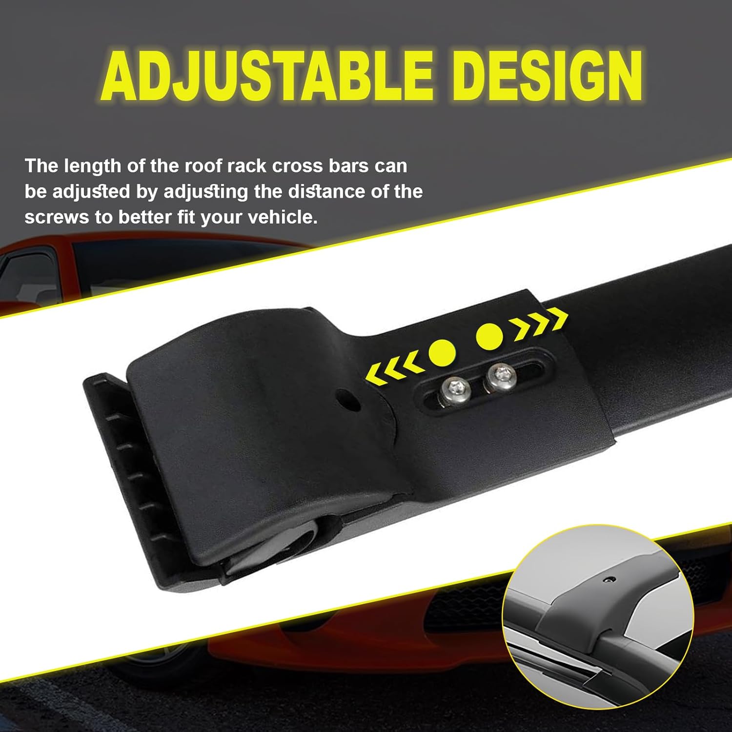 Roof Rack Cross Bars Pair Set 2009-2013 for Subaru Forester Aluminum Black Replace Number E361SSC300