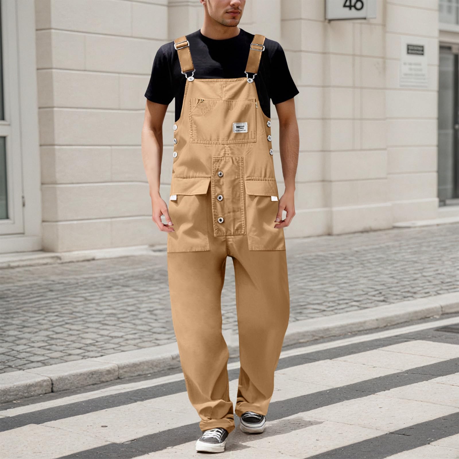 Generico Pantaloni Cargo da Uomo Taglio Confortevole Multitasche per Uso Quotidiano e attività All'Aperto Comodi Durevoli Stagioni Resistente Pratico con Tasche Funzionali Primavera Estate
