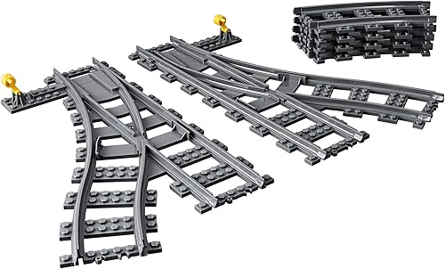 Miniatura 2 de LEGO City Trains Switch Tracks 60238 - Juego de juguetes de construcción para niños, niños y niñas a partir de 5 años (8 piezas) (paquete de 2)