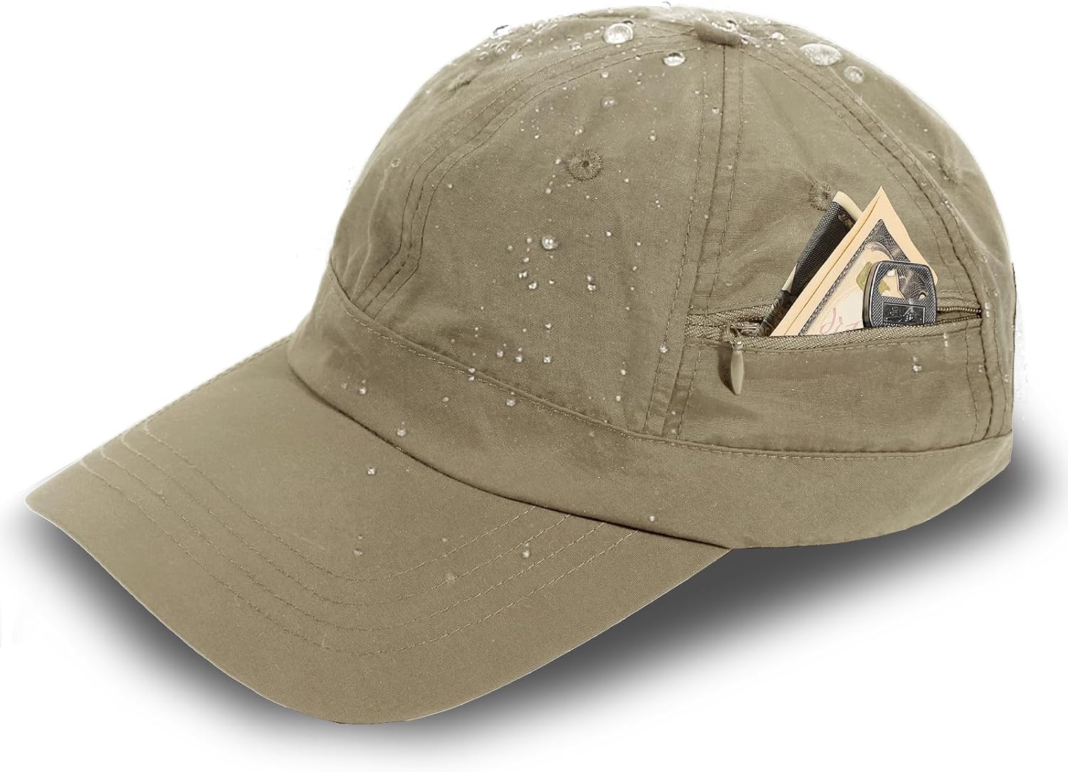 Mens Waterproof Baseball Cap Womens Rain Hat Quick Dry Running Hat with Sweatband Outdoor Golf Breathable Sports Cap