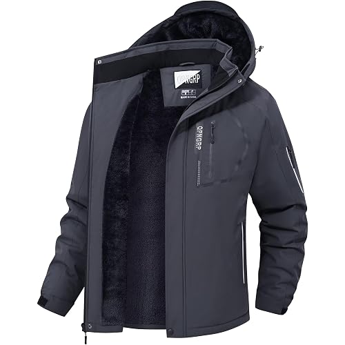 QPNGRP Men's Ski Jacket Winter Coat