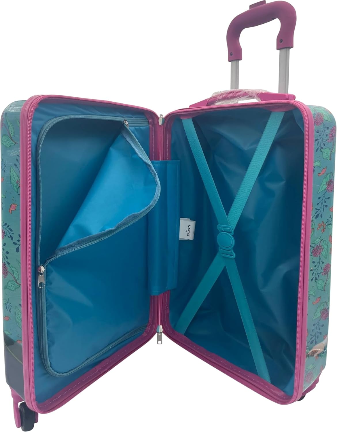 Fast Forward Kids Licensed Hard-Side 20” Spinner Luggage Lightweight Carry-On Suitcase (Frozen)