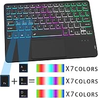 ROOFEI Samsung Galaxy Tab S10 Lite/S9 FE 10.9" Billentyűzetes Tok RGB Világítással 5