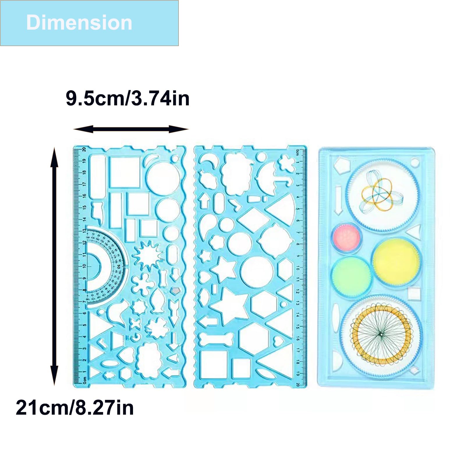Set 7 Righelli Da 30 Cm IPNSDON - Plastica Colorata Trasparente Per Scuola, Ufficio E Casa