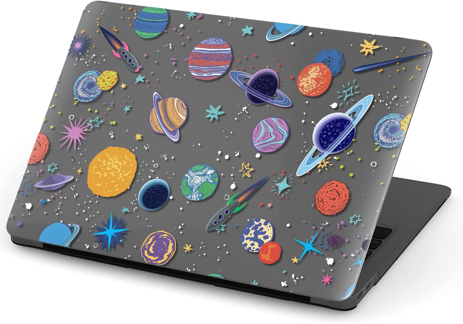 Mertak Hard Case Compatible with MacBook Pro 16 14 Air 15 13 inch M3 M2 M1 Mac 2024 2023 2022 2018 Outer Space Celestial Cute Print Galaxy Planets Touch Bar Cover Plastic Laptop Girl Stars