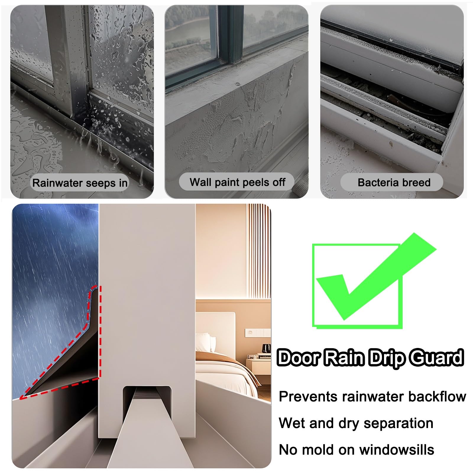 Joint d'étanchéité en Caoutchouc Auto-adhésif pour fenêtres et Portes - Joint Isolant Noir, Largeur 4,5/5,5 cm, Longueur 0,5 à 5 m (1 m/3,3 pi) - Coupe-Courant d'air écoénergétique