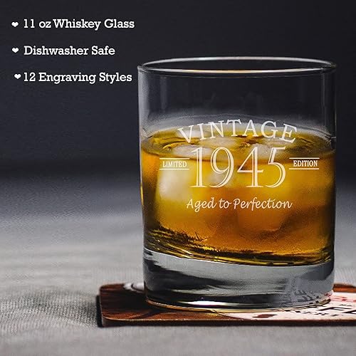 Miniatura 5 de Vasos de whisky personalizados  On The Rox Drinks Whisky personalizado, regalos de vidrio de bourbon para hombres  11 oz grabado con nombre