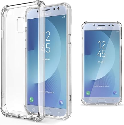 Moozy Funda Silicona Antigolpes para Samsung J5 2017 - Transparente Crystal Clear TPU Case Cover TPU Flexible