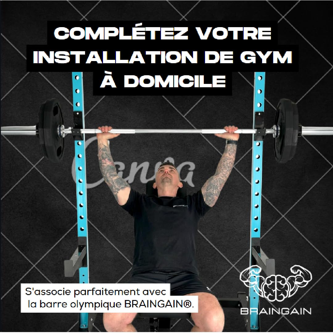 BRAINGAIN Disques Bumper Olympiques – Tailles Multiples – Disques de Poids 2" pour Entraînement de Force avec Barre -1,5kg 2,5kg 5kg 10kg 15kg 20kg 25kg 100kg 150kg (Paire/Set)