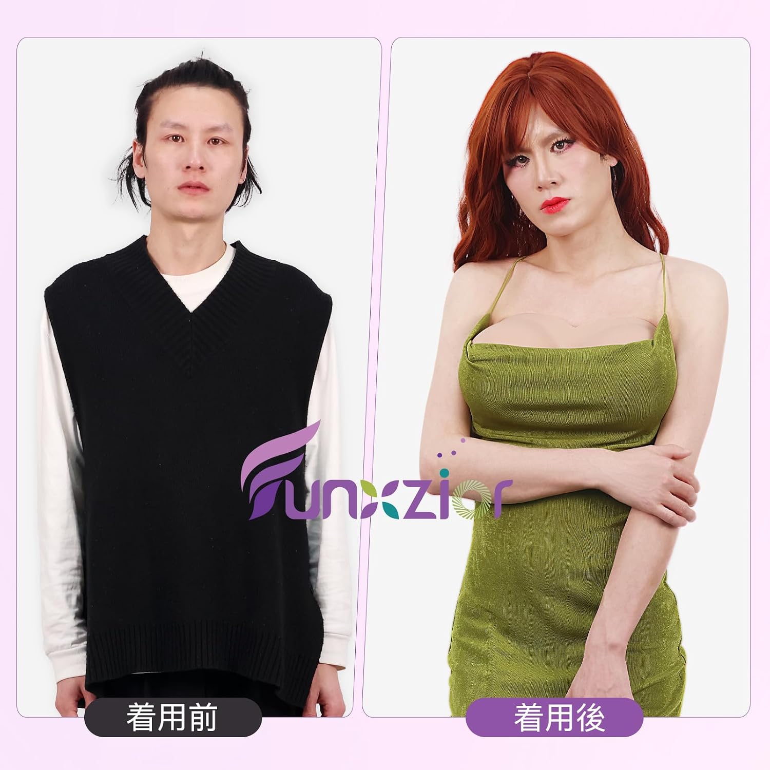 Upgrade Strapless Silicone Breastplates Mixed Gel & Cotton Filled False Breasts for Crossdressers Transgenders Drag