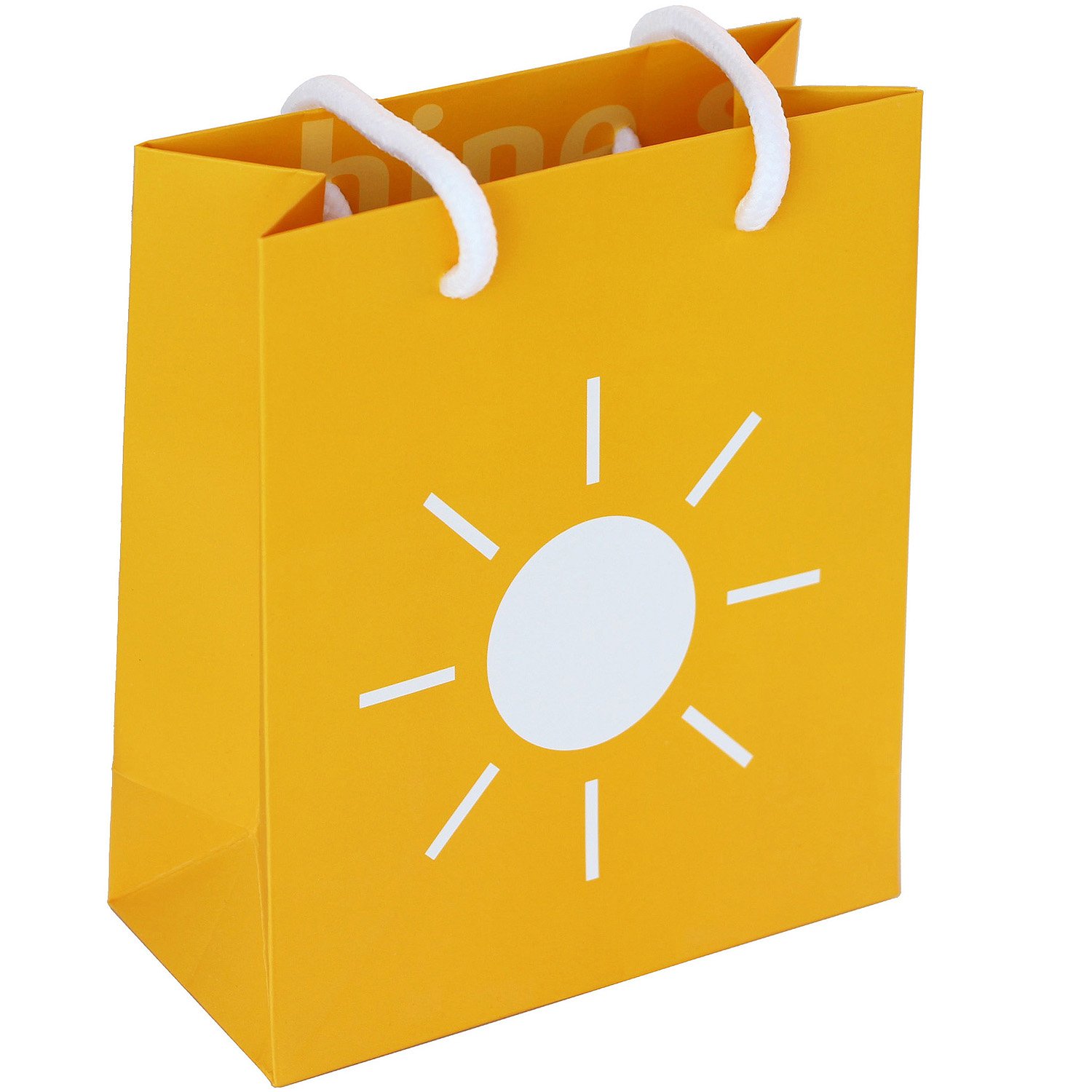 immi 5 Geschenktüten, Alternative für Geschenkpapier (Gelb/Sonne)