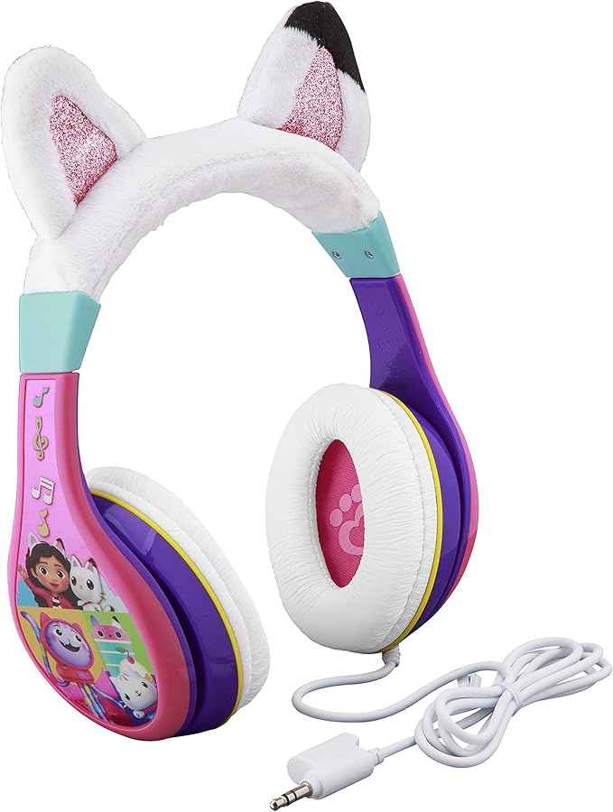 DreamWorks Gabby's Dollhouse Headphones for Kids, Wired Headphones for