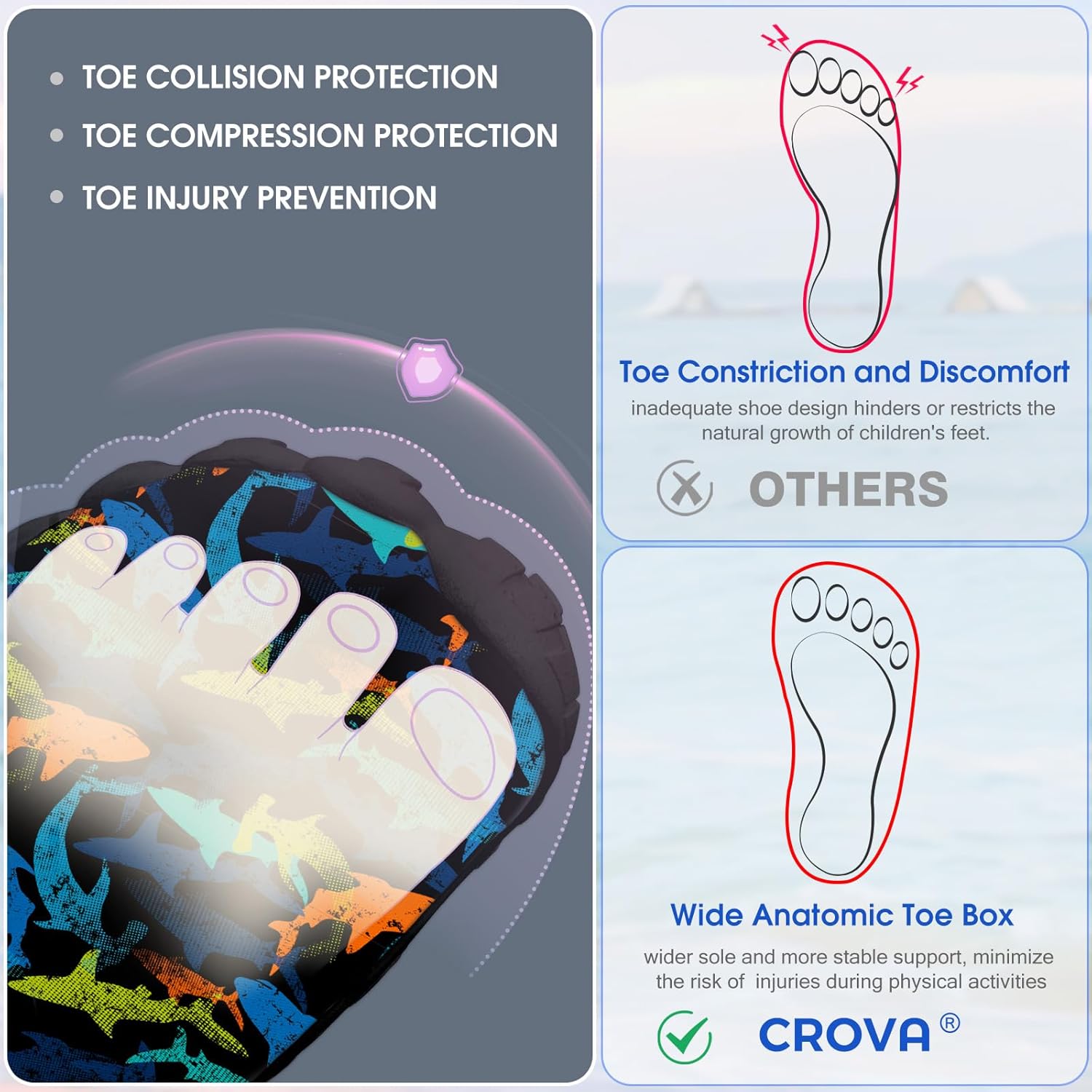 Built-in Heel Grips Water Shoes for Kids Girls Boys Hiking Wide Barefoot Swim Beach Pool Big Kid - Image 4