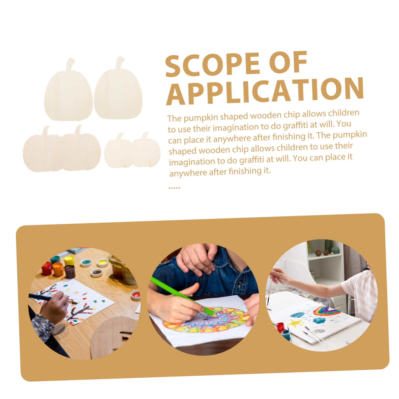 COCHIE Kit Fai Da Te Halloween 36 Pezzi: Decorazioni Zucca In Legno Da Dipingere E Appendere - Attività Creative Per Bambini E Progetti Artistici