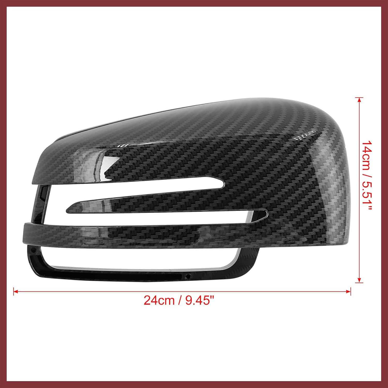 for Mercedes Benz a B C E GLA Class W204 W212 Driver Passenger Side Mirror Covers Cap Replacement Rearview Mirror Guard Covers Carbon Fiber Pattern 1 Pair