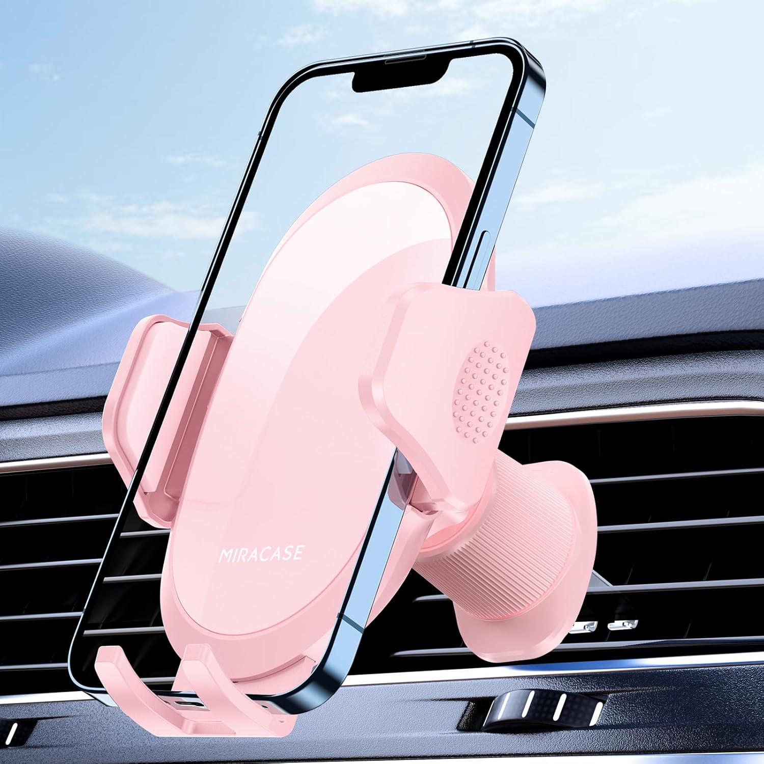 Miracase Phone Holders for Your Car with Metal Hook Clip, Cell Phone Mounts Air Vent Cell Phone Stand Car Mount, Universal Automobile Cradle Fit for iPhone Android and All Smartphones (Pink) Miracase Phone Holders for Your Car with Metal Hook Clip, Cell Phone Mounts Air Vent Cell Phone Stand Car Mount, Universal Automobile Cradle Fit for iPhone Android and All Smartphones (Pink)