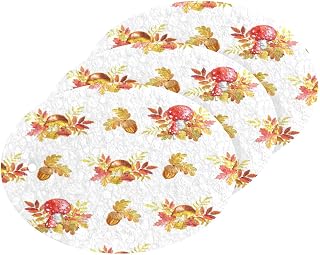Scrub Sponge Mushrooms Maple Leaves Kitchen Washing Dishes Cleaning Sponges Non Scratch Sponge for Dish Countertops Sinks Floors Showers Tile Sinks, 3 Pack