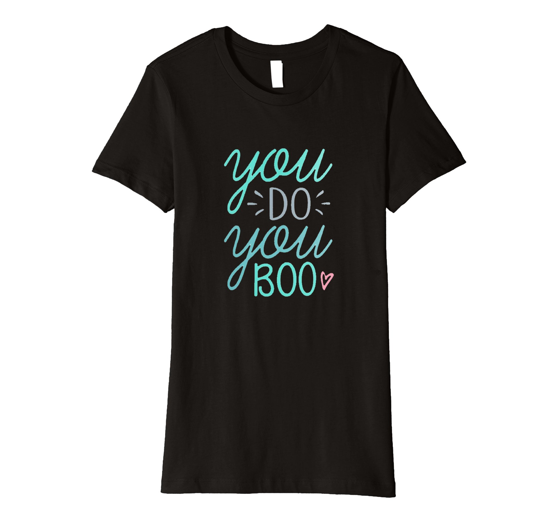 Coral MermaidYou Do You Boo T-Shirt - Women's Black Slim Fit Lace Trimmed Short Sleeve T-Shirt - Size Small