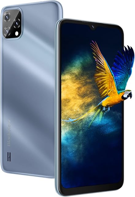 Mobile Phones Sim Free Unlocked,Blackview A55 Android 11 Smartphone, 4G Dual SIM Unlocked Phone,3GB+16GB/128GB, 6.528''HD+Display, 4780mAh Battery,5MP+8MP Camera,3-Card Slots, Face ID-Blue