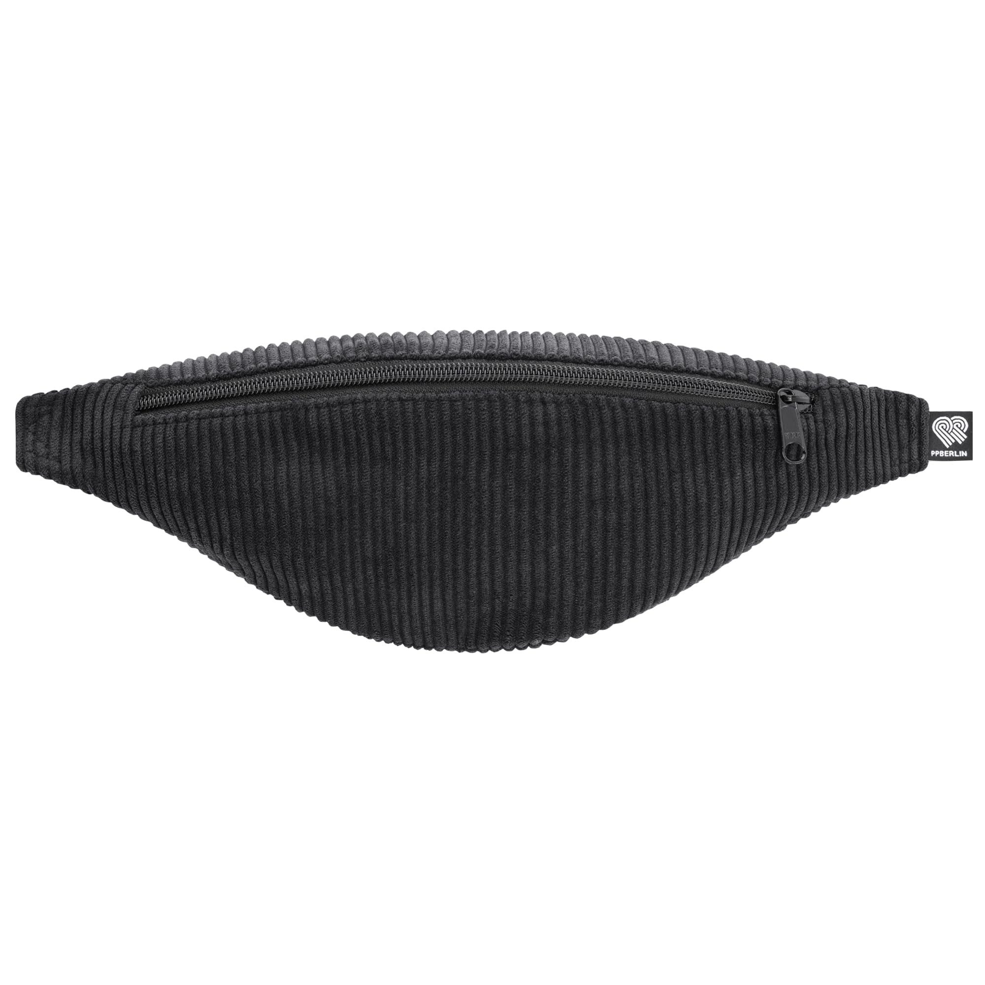 Bauchtasche, Cord Schwarz, Schmal, Vegan, Handmade in Berlin für Damen, Herren, Unisex. Hipbag, Crossbody Bag, Schultertasche, Hüfttasche