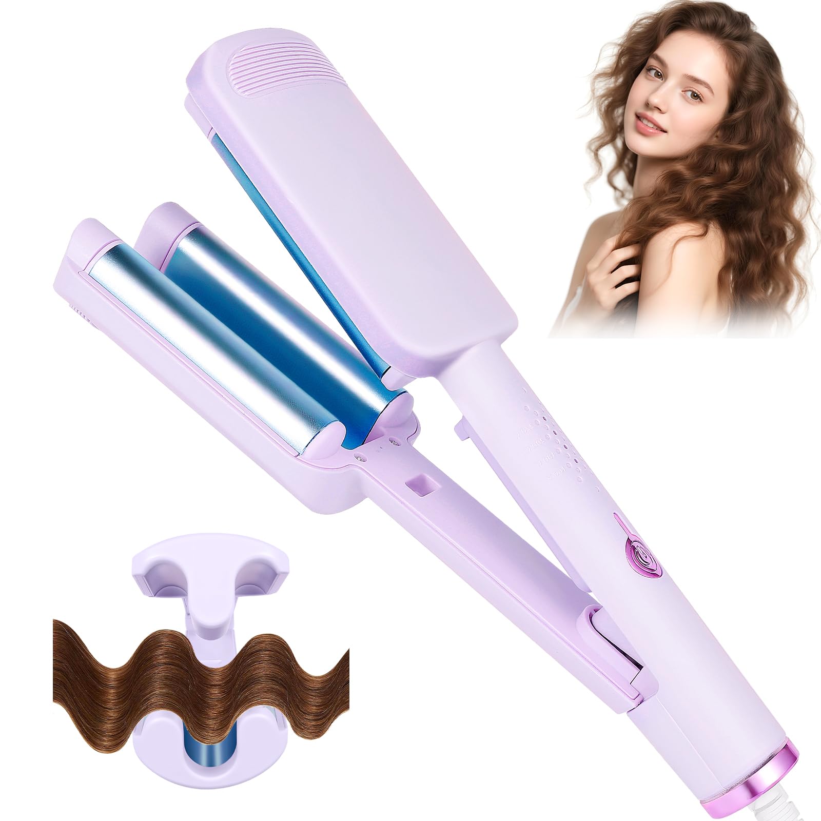 Fer à Boucler 32mm, Boucleur Cheveux avec 4 Températures, Revêtement Céramique, Chauffage Rapide