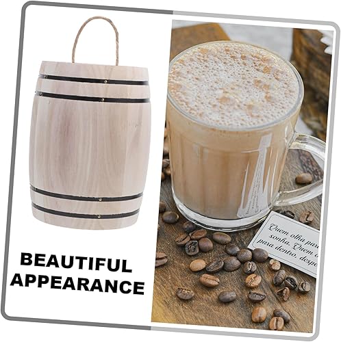 Miniatura 9 de Contenedor de madera para bolígrafos, organizador de escritorio rústico para granos de café, té y objetos pequeños, decoración de oficina de madera