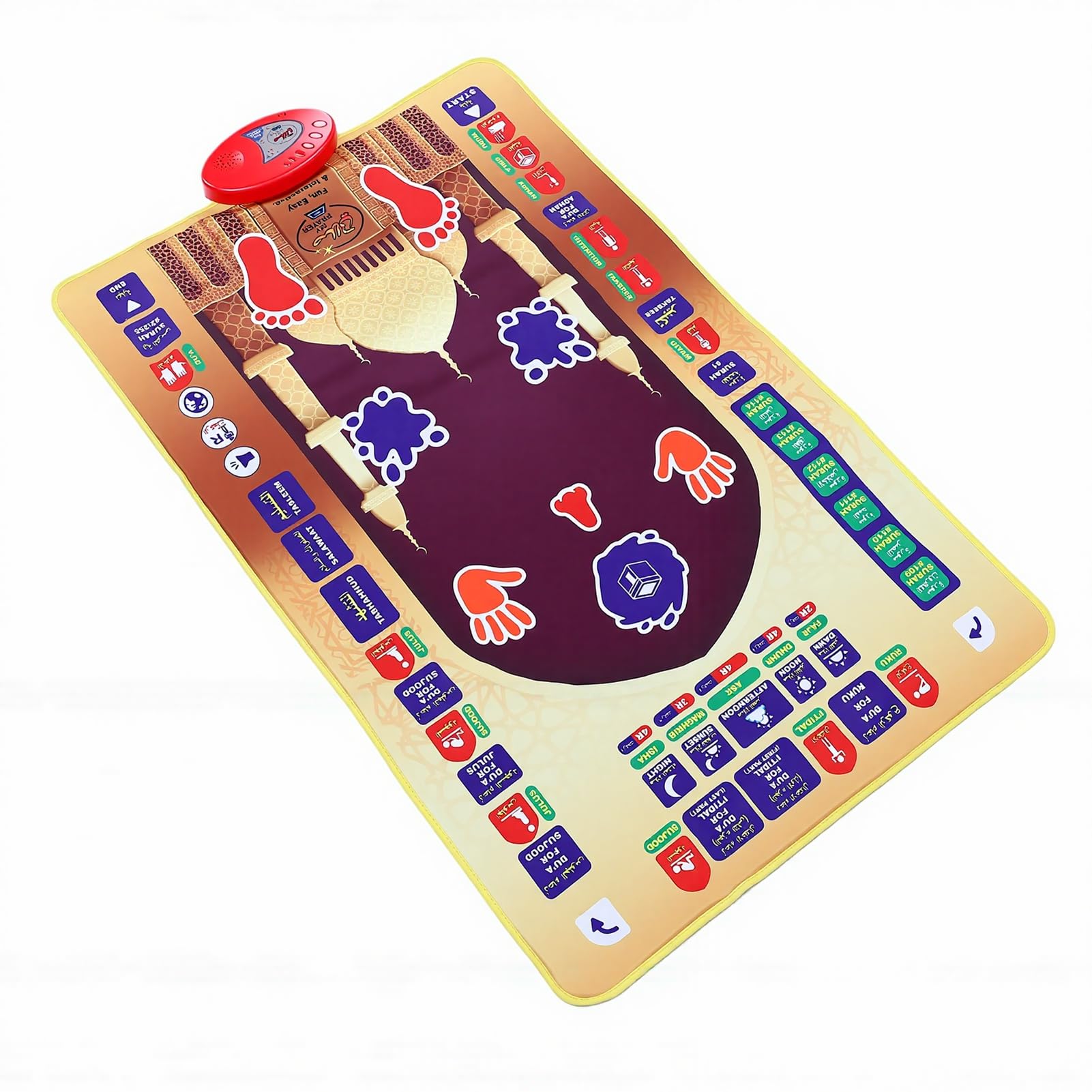 Tappeto Elettronico per Bambini Tappetino Didattico Interattivo Suono Multilingue per Aule Domestiche Plastica 121x70 Cm