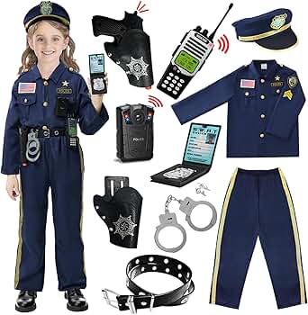 US POLICE 税関職員 ジャケット ＆ POLICE CAP セット　希少 Amazon.com: BEIKEETOO Police Officer Costume for Kids