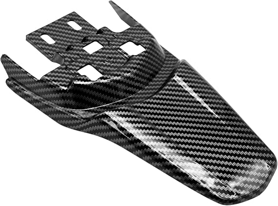 Motorcycle Rear Fender, Plastic Back Mudguard Protector, Lightweight Wear-resistant Back Fender, Replacement for Sur-Ron X S Black (Carbon Fiber Pattern)