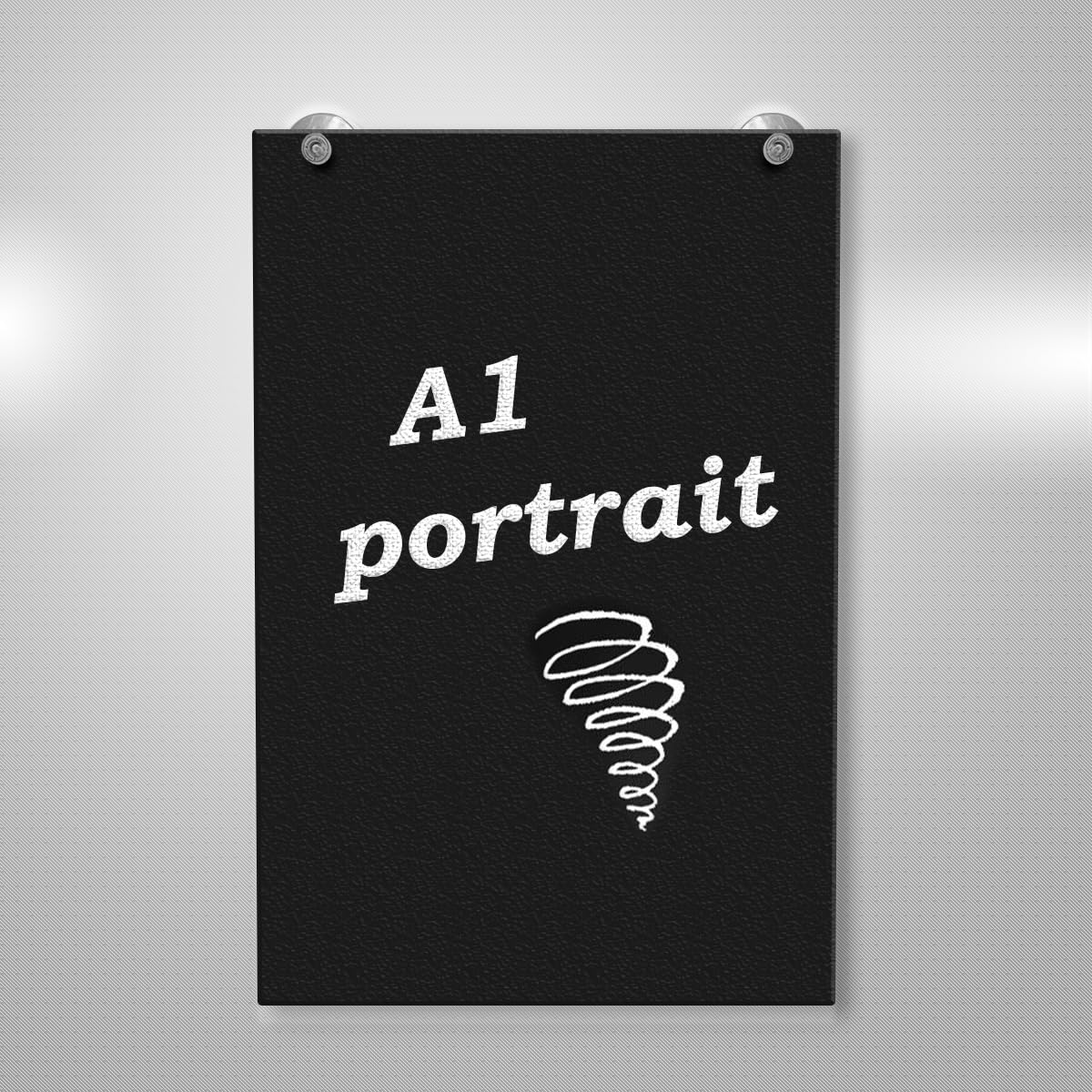 Suction Cups Double Sided Hanging Chalkboard Window Display A1 A2 A3 A4 Portrait and Landscape (A1 Landscape H 59.4cm x W 84.1cm)
