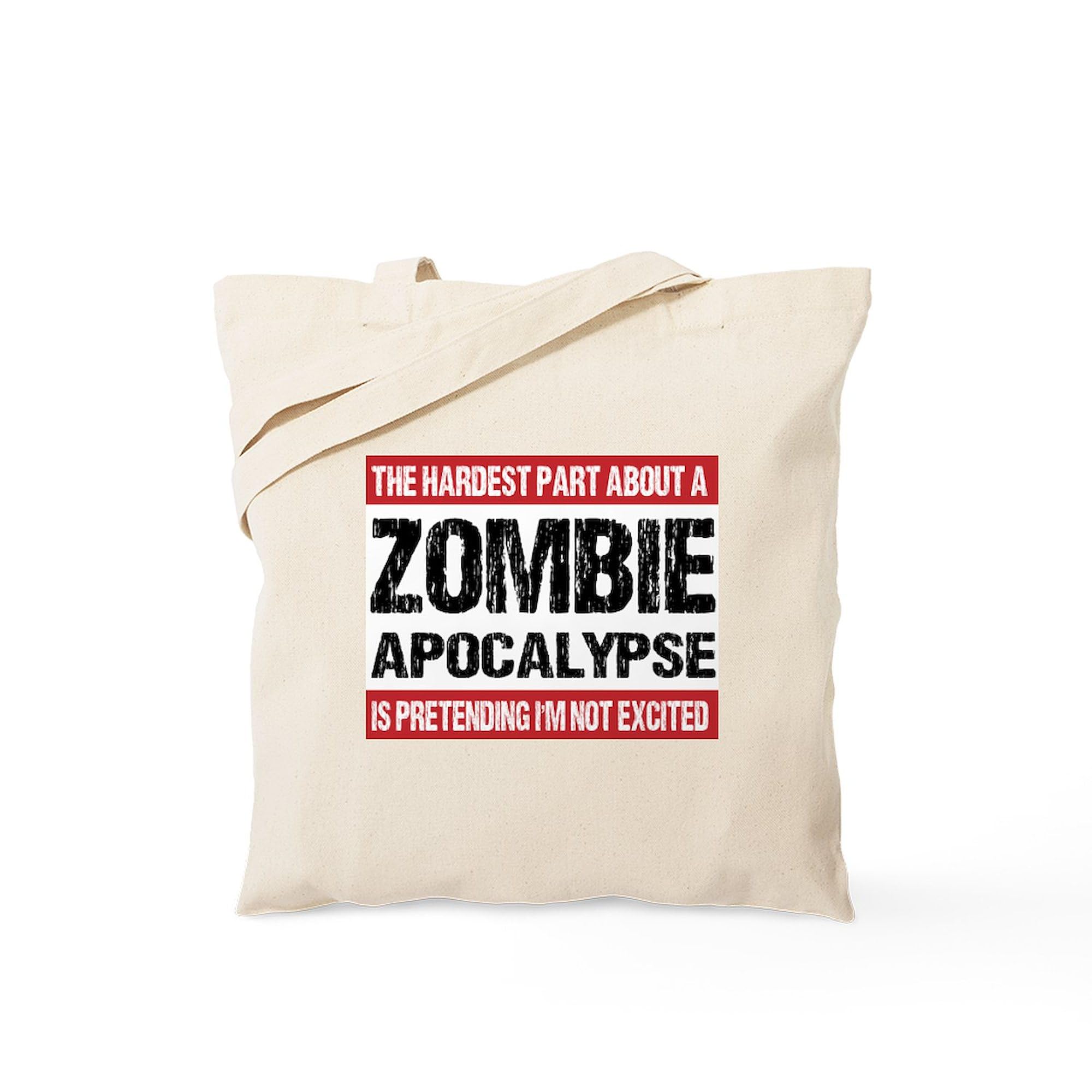 CafePress ZOMBIE APOCALYPSE The Hardest Part Tote Bag Natural Canvas Tote Bag, Reusable Shopping Bag