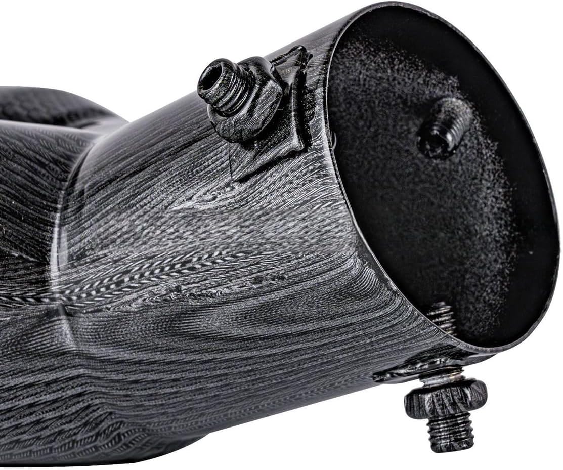 Vechkom 60mm/2.36" Inlet Dual Black Exhaust Tips Stainless Steel Car Tail Pipe Car Muffler Adjustable for Most Vehicles Exterior Tip Pipe Fit for 1.5"-2.36" Tube (Straight Black Carbon Fibre Pattern)