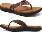 COFACE Flip Flops For Women with Arch Support Fashion Leather Adjustable Thong Sandals Yoga Mat Orthopedic Womans Flip-Flop 2025 Summer Beach