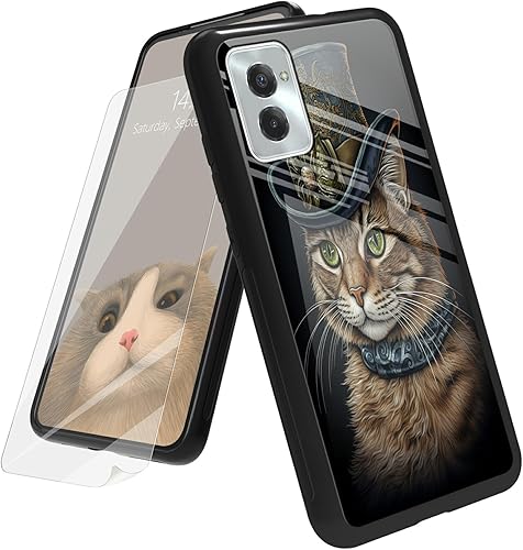 Miniatura 8 de Funda para Motorola Moto G Play 2023 con protector de pantalla, parte trasera de vidrio templado + funda de silicona suave TPU absorción de golpes