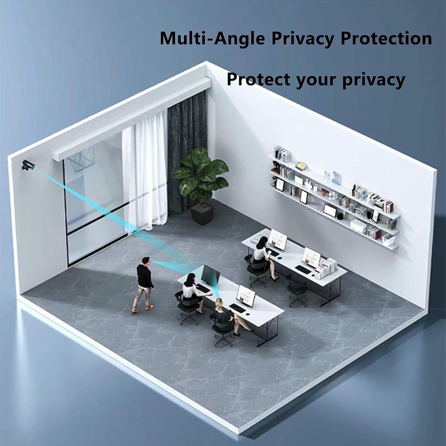 18-32 Inch Acrylic Privacy Screen Filter for Computer Monitor, Hanging Type, Anti-Blue Light & Anti-Glare, Universal Protector