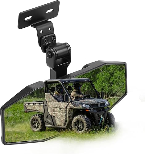 KEMIMOTO Rear view Mirror Compatible with CFMOTO UFORCE 1000/1000 XL/600 & Polaris Ranger 1000 XP 900 500 570 / Crew, Features Stable Top Mounting No Vibration, Multi-Angle Adjustment Accessories