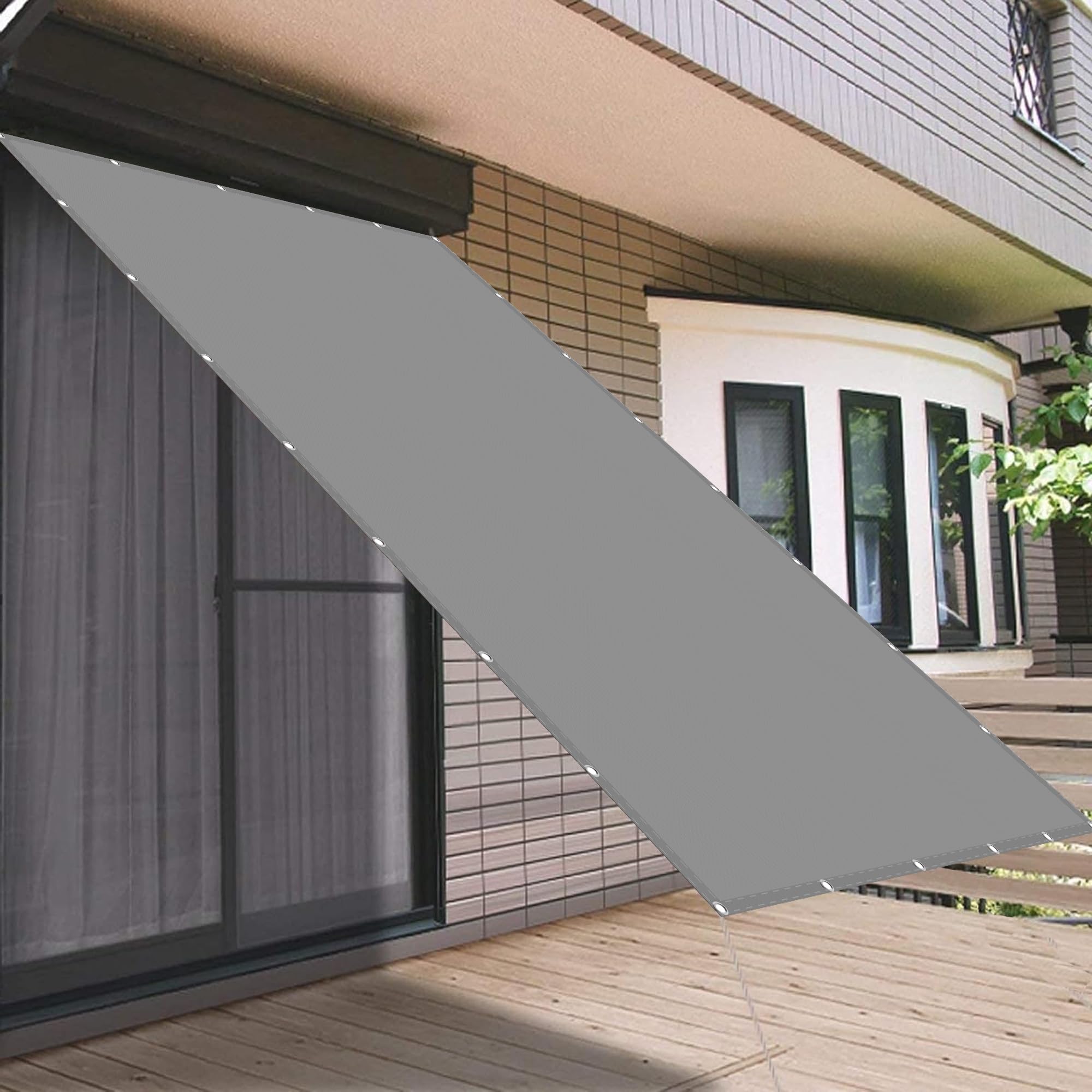 Voile d'ombrage anti-UV 2.5x3.5m avec oeillets solides pour ombrager une terrasse