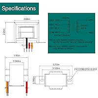 Vista 3 de 1 Paquete Transformador de Control 24V 40VA, Primario 120, 208, 240V Secundario 24V, Transformador de Horno HVAC Multi Tap