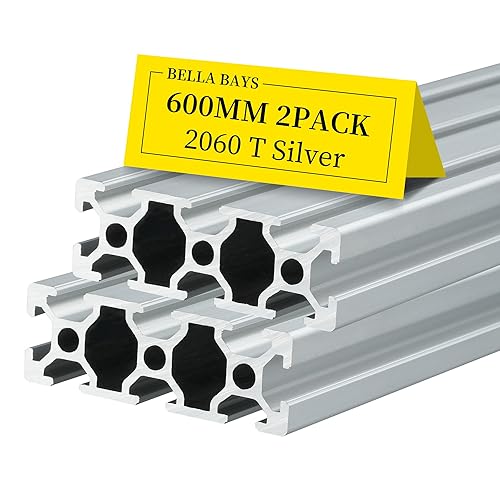 Miniatura 1 de 2 unids 2060 T Slot Perfil de extrusión de aluminio 23.622 in 23.62 pulgadas estándar europeo anodizado extruido lineal guía marco para impresora 3D