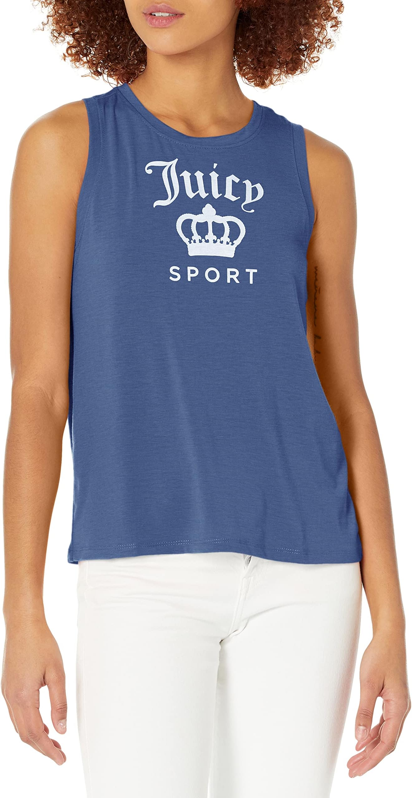 Juicy Couturewomens Sleeveless Sport Logo Tank Cami Shirt