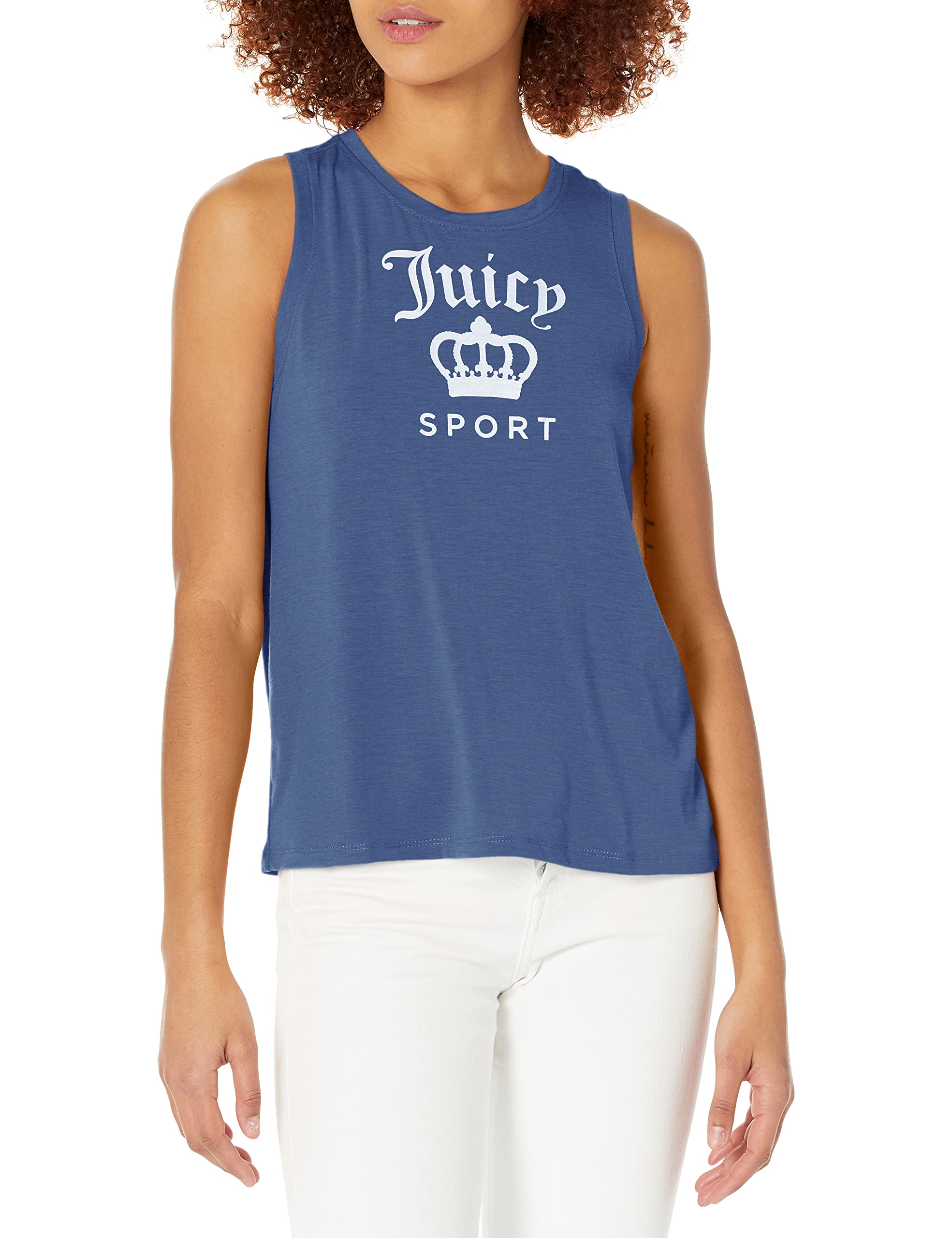 Juicy Couturewomens Sleeveless Sport Logo Tank Cami Shirt
