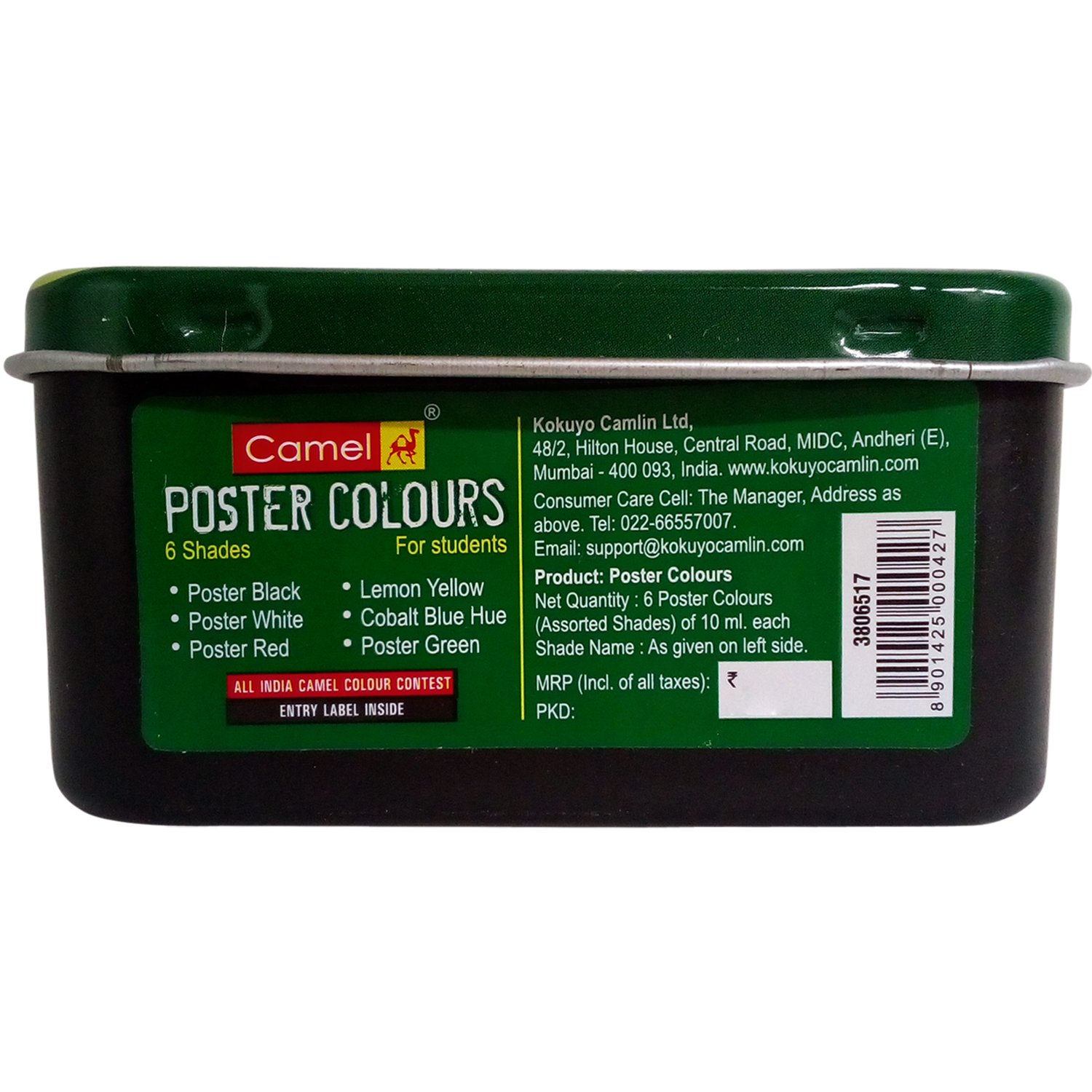 Camlin Kokuyo 6 S Poster Colours - 10 ml, Pack of 6 - Image 2 thumbnail