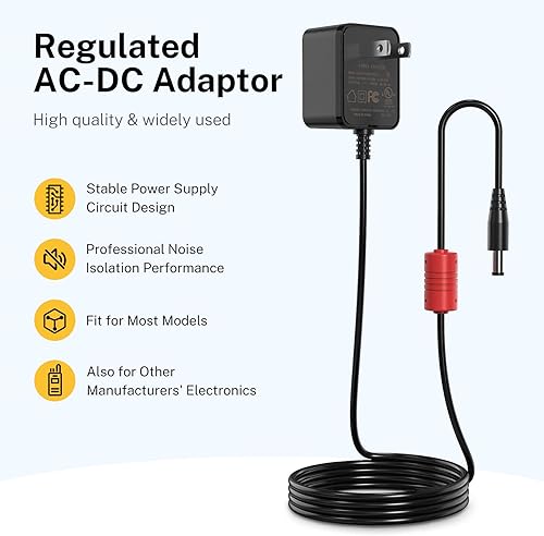 Miniatura 2 de Donner DPA-100 Adaptador de fuente de alimentación de pedal de guitarra 9V DC 1A Punta Negativa 5 Way Daisy Chain Cables para Pedal de Efecto