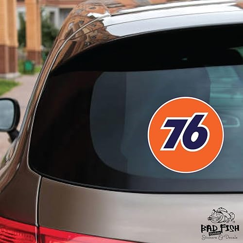 Miniatura 2 de Gas Station Racer 76 calcomanías  Diseño de carreras retro, vinilo ecológico, paquete de 2  0275  Mejora tu estilo con estas llamativas calcomanías,