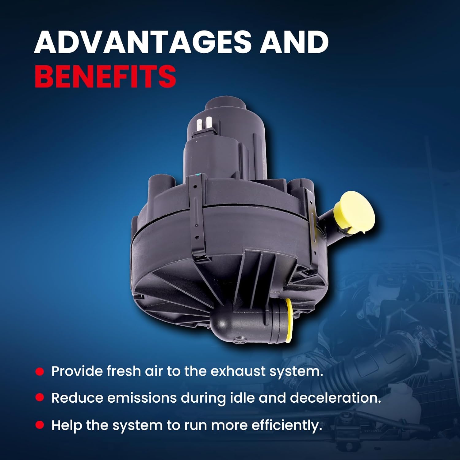 MOCA Secondary Air Injection Pump Compatible with 2008-2015 for Smart Fortwo 1.0L