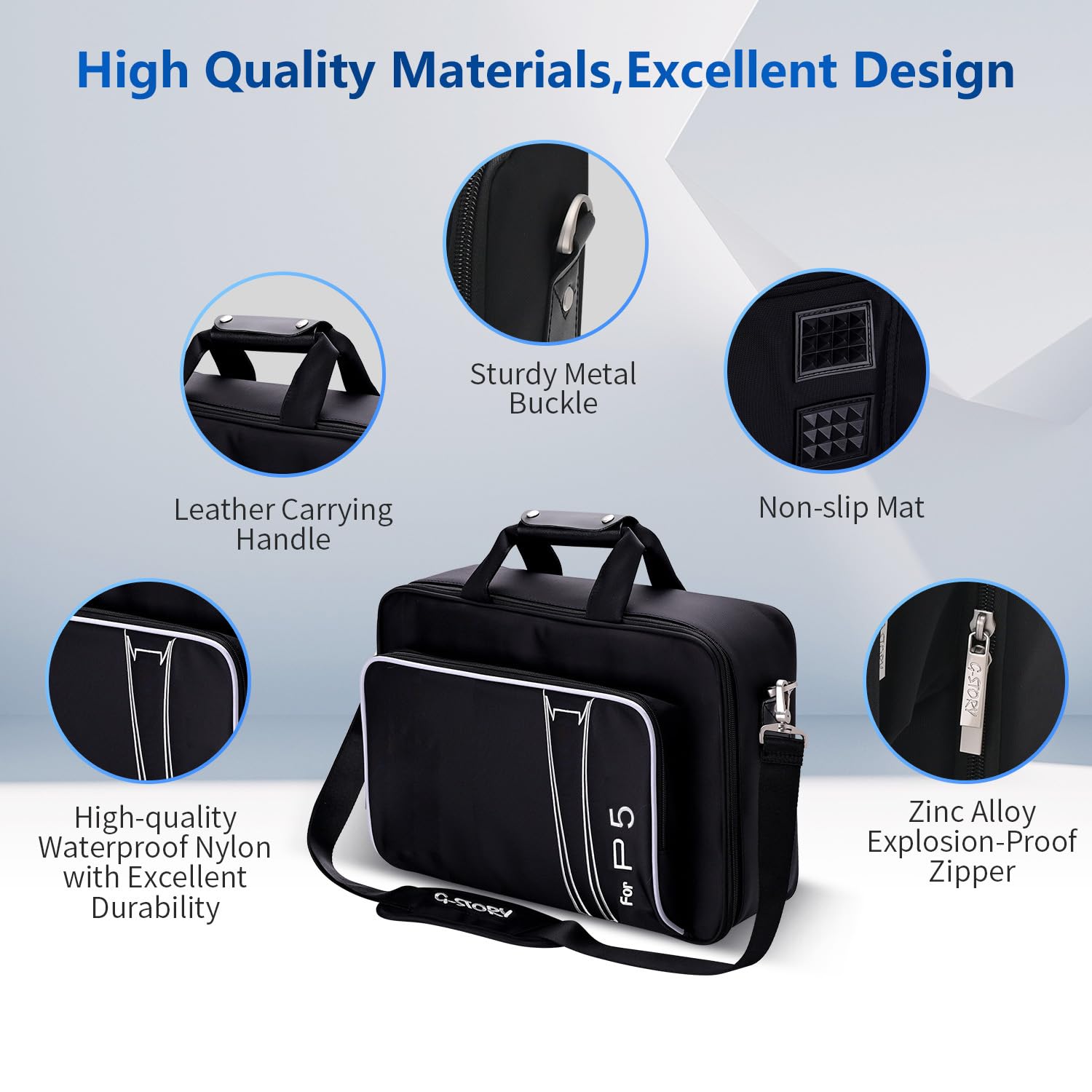 G-STORY Torba Transportowa Do Przenoszenia PS5 Slim, Czarna